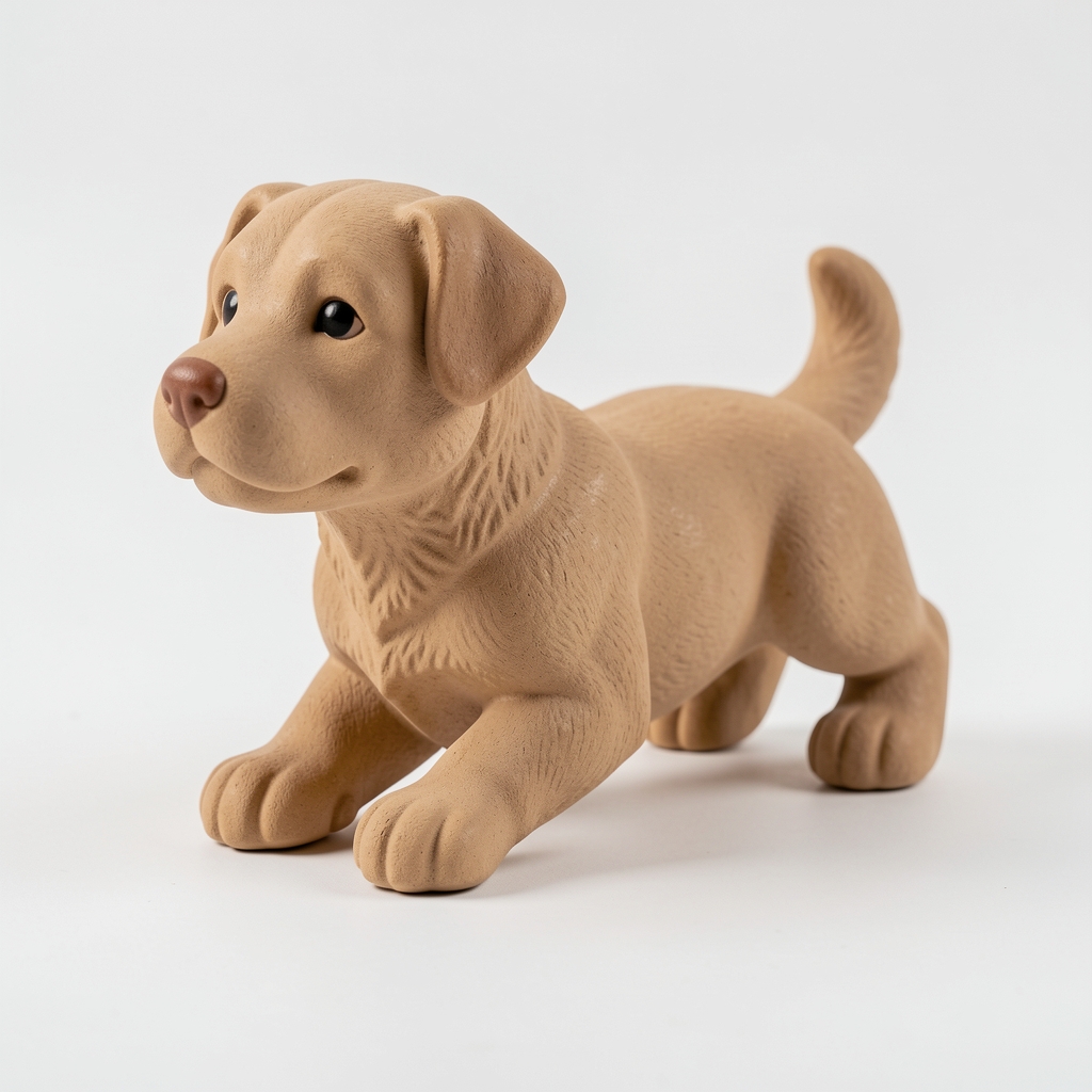Juguete de goma resistente color natural para perro sobre superficie clara